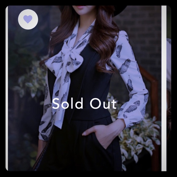 StyleWe Dabuwawa bow tie white long sleeve blouse - Picture 2 of 7